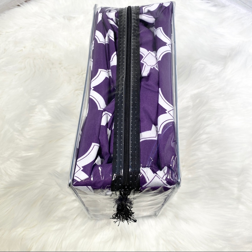 ✨FINAL STOCK✨Queen 4pc Purple Arabesque Bedsheets - Picture 3 of 5
